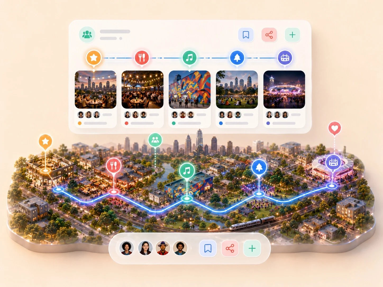 Sample scene of planning and sharing